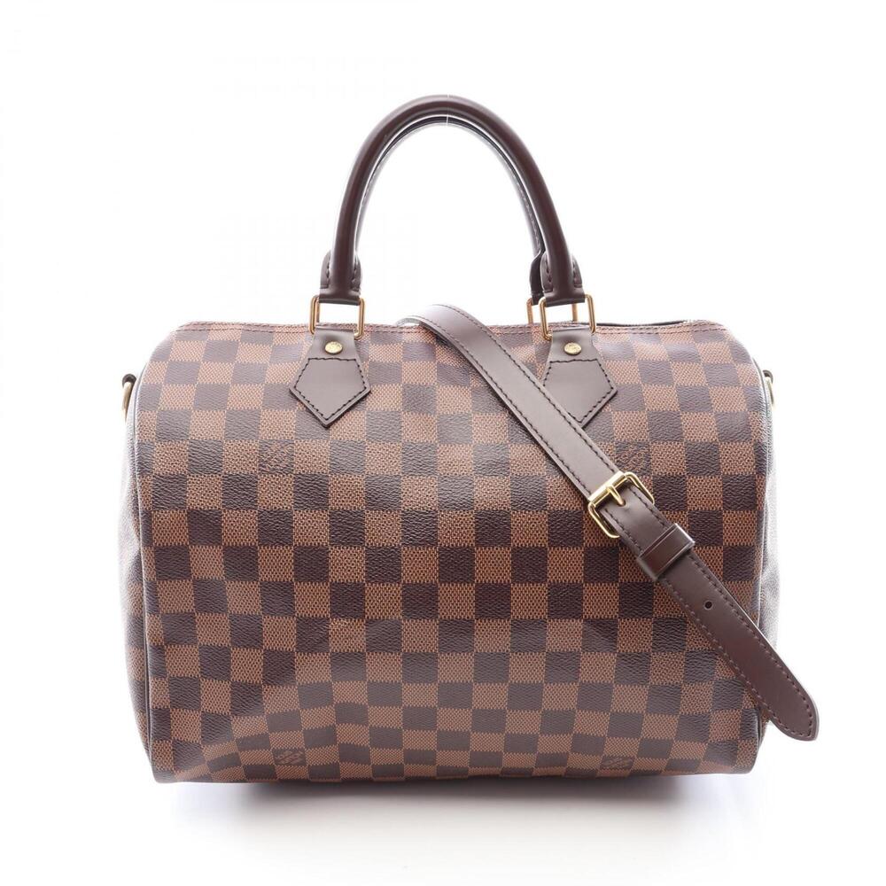 Louis Vuitton Speedy Bandoulière 30 Damier Ebene 2-Way Handbag, Coated Canvas...